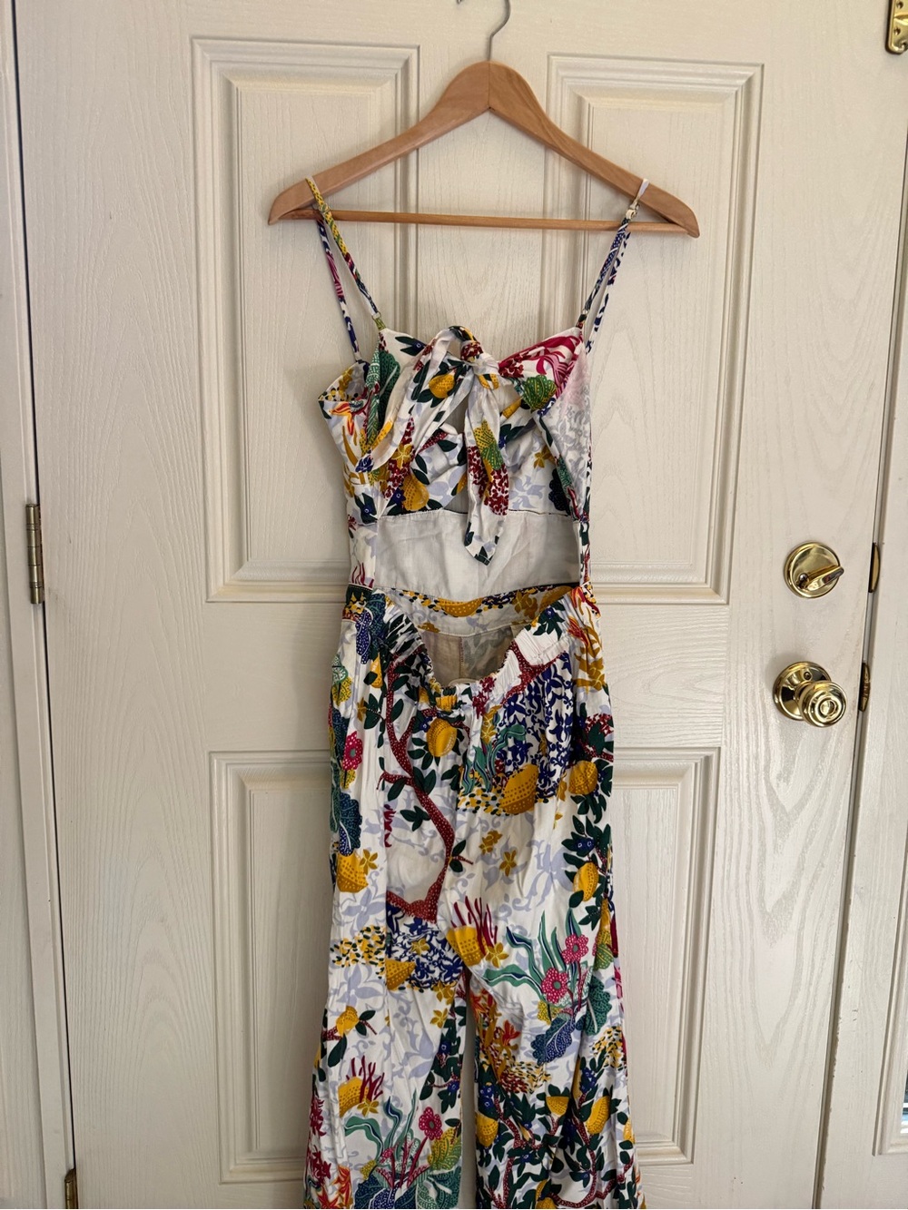 Anthro Maeve cutout floral jumpsuit - Picture 8 of 10